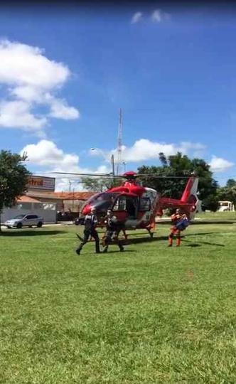 A vítima foi atendida e encaminhada ao Hospital Regional do Paranoá (HRPA)(foto: CBMDF/Divulgação) A vítima foi atendida e encaminhada ao Hospital Regional do Paranoá (HRPA)(foto: CBMDF/Divulgação)