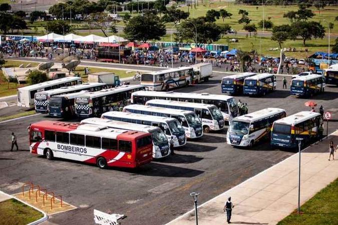 No ano passado, apenas a PM e os bombeiros ficaram concentrados na área central de Brasília(foto: PMDF/Divulgação) No ano passado, apenas a PM e os bombeiros ficaram concentrados na área central de Brasília(foto: PMDF/Divulgação)