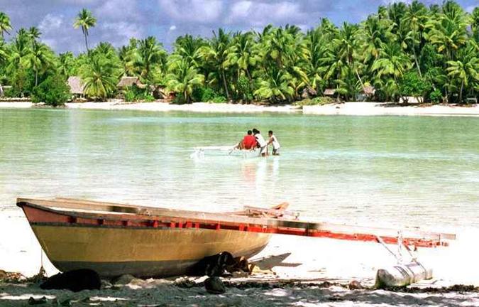 Devido ao aquecimento global, Kiribati pode submergir(foto: Michael Field/AFP) Devido ao aquecimento global, Kiribati pode submergir(foto: Michael Field/AFP)