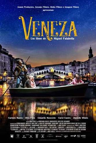 Cartaz de 'Veneza', filme de Miguel Falabella (foto: Imagem filmes/Divulgação ) Cartaz de 'Veneza', filme de Miguel Falabella (foto: Imagem filmes/Divulgação )