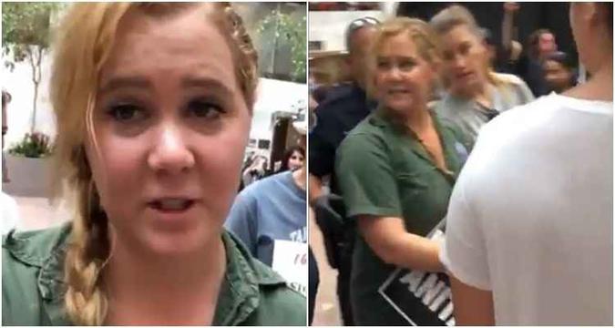 Momento em que Amy Shumer é presa(foto: Reprodução/Twitter) Momento em que Amy Shumer é presa(foto: Reprodução/Twitter)