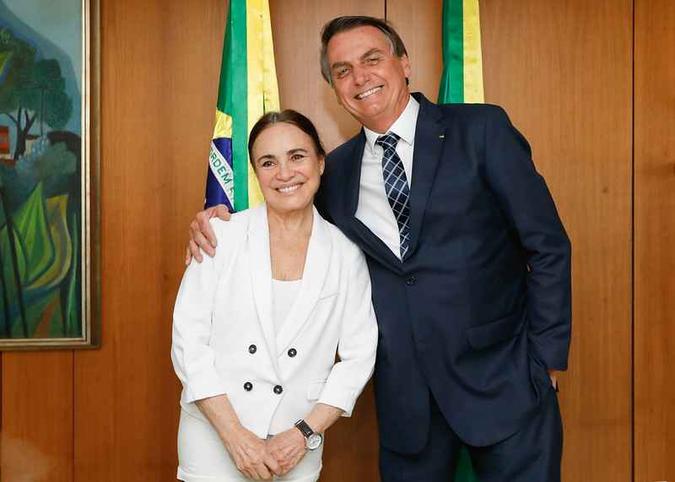 Bolsonaro durante encontro com Regina Duarte no dia 22/1(foto: Carolina Antunes/PR) Bolsonaro durante encontro com Regina Duarte no dia 22/1(foto: Carolina Antunes/PR)