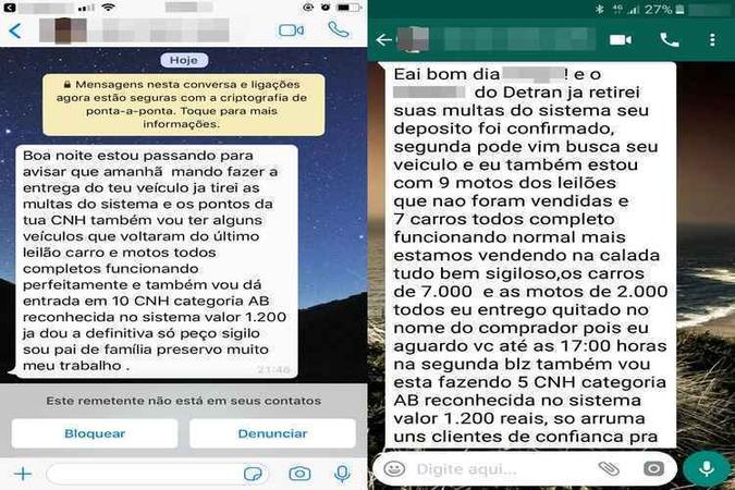 Estelionatários se passam por servidores do Detran e prometem retirar multas de carros(foto: Reprodução) Estelionatários se passam por servidores do Detran e prometem retirar multas de carros(foto: Reprodução)