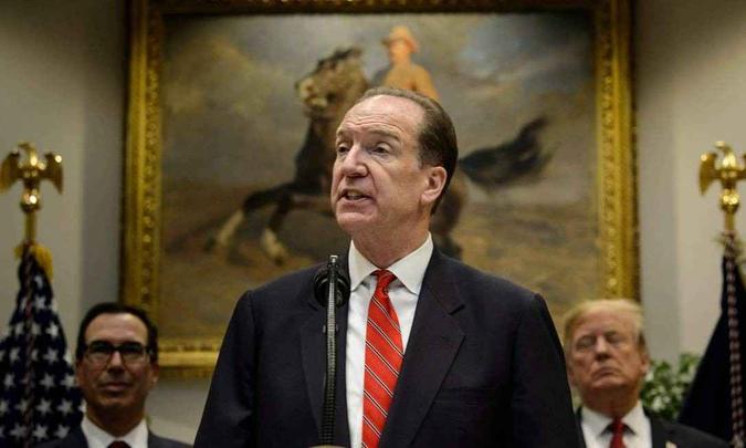 David Malpass, pediu à China que abra mais sua economia e reduza os subsídios públicos(foto: Brendan Smialowski / AFP) David Malpass, pediu à China que abra mais sua economia e reduza os subsídios públicos(foto: Brendan Smialowski / AFP)