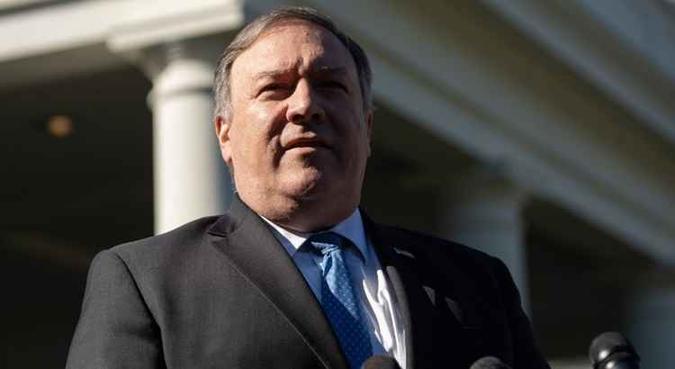 Mike Pompeo anunciou nesta quinta-feira (18) que o escritório de seu país destinado aos palestinos será anexado à polêmica Embaixada em Israel(foto: AFP) Mike Pompeo anunciou nesta quinta-feira (18) que o escritório de seu país destinado aos palestinos será anexado à polêmica Embaixada em Israel(foto: AFP)