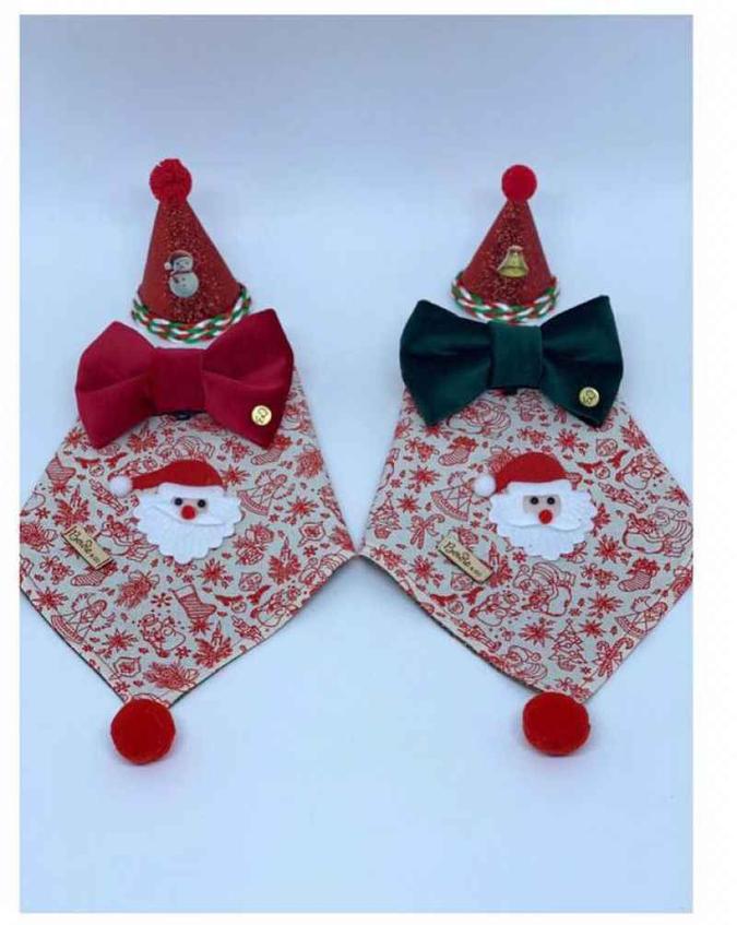 O look está completinho com o conjunto de bandana, chapéu e laço/gravata da Bowie.Co (R$ 65, P, R$ 75, M, e R$ 85, G).(foto: Divulgação) O look está completinho com o conjunto de bandana, chapéu e laço/gravata da Bowie.Co (R$ 65, P, R$ 75, M, e R$ 85, G).(foto: Divulgação)
