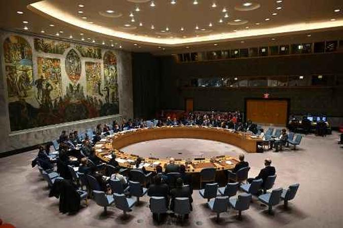 Conselho de Segurança da ONU na sede das Nações Unidas em Nova York.(foto: Johannes EISELE / AFP) Conselho de Segurança da ONU na sede das Nações Unidas em Nova York.(foto: Johannes EISELE / AFP)