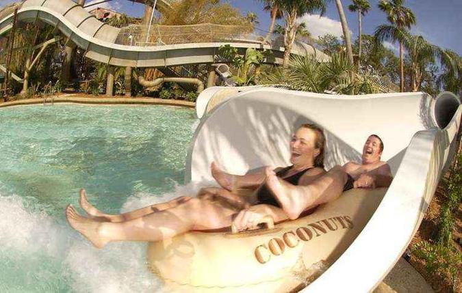 Um dos toboáguas: as descidas íngremes e em velocidade dão emoção(foto: Walt Disney World/Divulgação) Um dos toboáguas: as descidas íngremes e em velocidade dão emoção(foto: Walt Disney World/Divulgação)