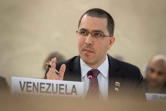 O ministro venezuelano das Relações Exteriores, Jorge Arreaza.(foto: Fabrice COFFRINI / AFP) O ministro venezuelano das Relações Exteriores, Jorge Arreaza.(foto: Fabrice COFFRINI / AFP)