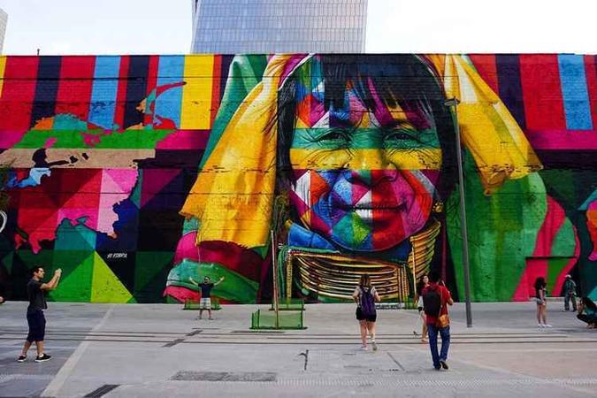 Kobra, Rio de Janeiro (RJ)(foto: Eduardo Kobra/Reprodução) Kobra, Rio de Janeiro (RJ)(foto: Eduardo Kobra/Reprodução)