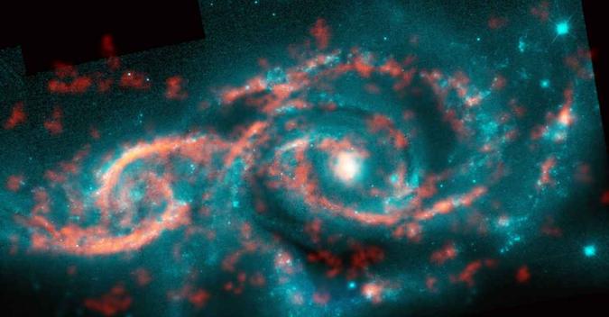 Galáxias IC NGC 2207 (e) e IC 2163, que recentemente passaram uma pela outra e foram flagradas pelo supertelescópio Hubble(foto: ALMA/ESO/HUBBLE/Divulgação) Galáxias IC NGC 2207 (e) e IC 2163, que recentemente passaram uma pela outra e foram flagradas pelo supertelescópio Hubble(foto: ALMA/ESO/HUBBLE/Divulgação)