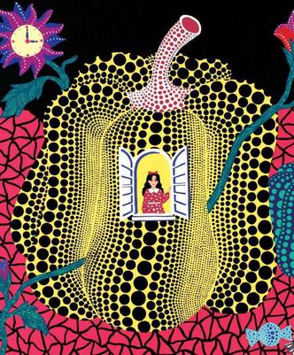 Ilustração de Yayoi Kusama para o livro Alice no país das maravilhas(foto: Yayoi Kusama/Divulgação) Ilustração de Yayoi Kusama para o livro Alice no país das maravilhas(foto: Yayoi Kusama/Divulgação)