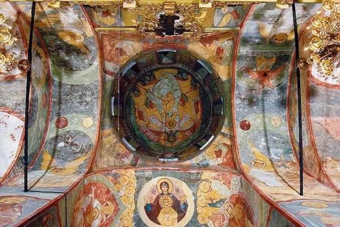 Os afrescos são raros exemplos da pintura mural da Igreja Ortodoxa Oriental(foto: Orthodox Christianity/Divulgação) Os afrescos são raros exemplos da pintura mural da Igreja Ortodoxa Oriental(foto: Orthodox Christianity/Divulgação)