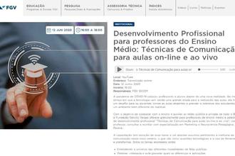 FGV oferece capacitação a professores do ensino médio para aulas on-line