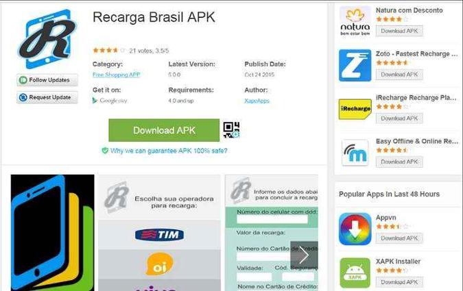 (foto: Google Play Store/Divulgação) (foto: Google Play Store/Divulgação)
