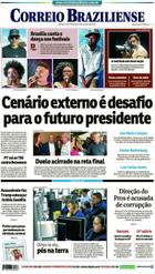 Confira a Capa do Jornal Correio Braziliense do dia 19/10/2018