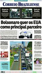 Confira a Capa do Jornal Correio Braziliense do dia 19/03/2019