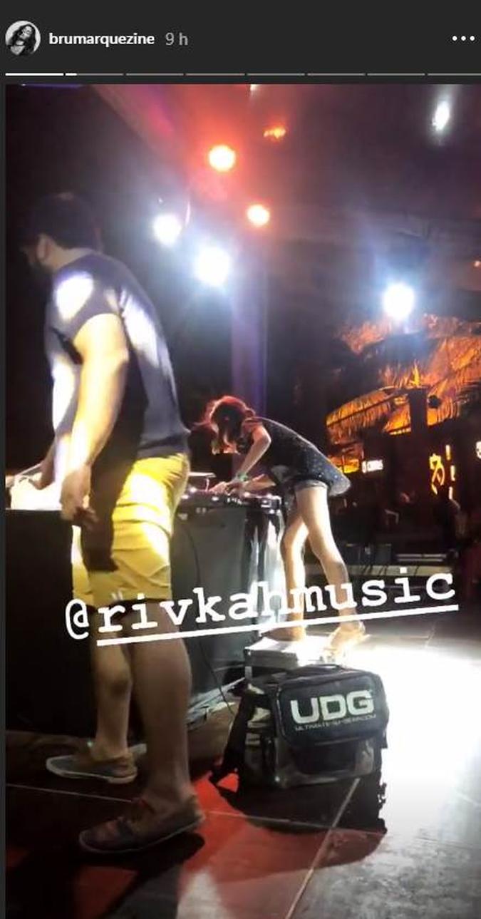 Stories de Bruna Marquezine sobre a DJ Rivkah(foto: Instagram/Reprodução) Stories de Bruna Marquezine sobre a DJ Rivkah(foto: Instagram/Reprodução)
