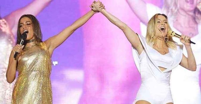 Claudinha e Anitta já cantaram juntas em apresentações ao vivo(foto: Reprodução/Internet) Claudinha e Anitta já cantaram juntas em apresentações ao vivo(foto: Reprodução/Internet)