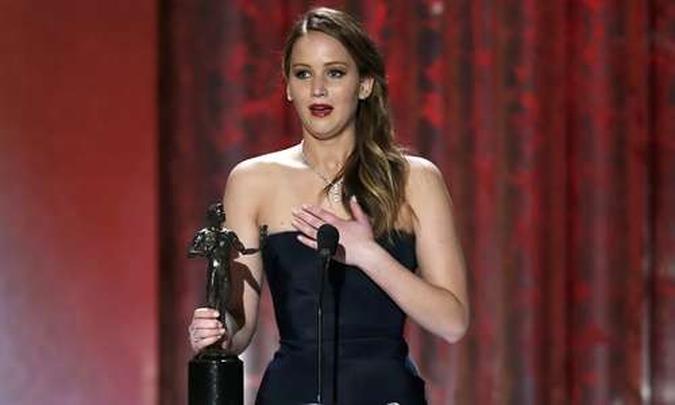A jovem atriz Jennifer Lawrence conquistou o prêmio de Melhor atriz por O lado bom da vida(foto: Reuters) A jovem atriz Jennifer Lawrence conquistou o prêmio de Melhor atriz por O lado bom da vida(foto: Reuters)