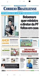 Confira a Capa do Jornal Correio Braziliense do dia 26/04/2020