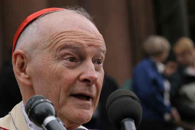 McCarrick, que era como membro do Colégio de Cardeais, renunciou após uma série de acusações(foto: Nicholas Kamm/AFP) McCarrick, que era como membro do Colégio de Cardeais, renunciou após uma série de acusações(foto: Nicholas Kamm/AFP)