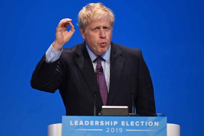 Pré-candidato do Partido Conservador Boris Johnson (foto: Oli Scarff/AFP) Pré-candidato do Partido Conservador Boris Johnson (foto: Oli Scarff/AFP)