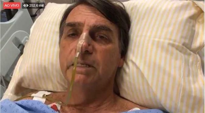 Os médicos optaram por não autorizar a participação de Bolsonaro, já que as condições do presidenciável ainda inspiram cuidados(foto: Reprodução/Facebook) Os médicos optaram por não autorizar a participação de Bolsonaro, já que as condições do presidenciável ainda inspiram cuidados(foto: Reprodução/Facebook)