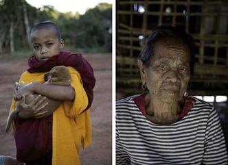 Crianças ficam com os dentes vermelhos por mascar nozes e a tradição de tatuar o rosto resiste nas idosas(foto: João Tajra/Especial para o Correio) Crianças ficam com os dentes vermelhos por mascar nozes e a tradição de tatuar o rosto resiste nas idosas(foto: João Tajra/Especial para o Correio)