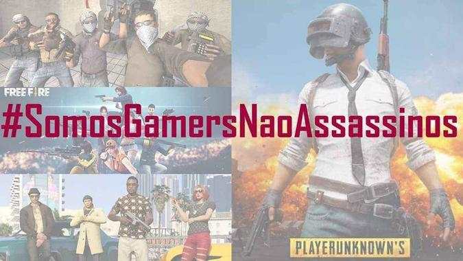 No Twitter, adeptos usam a hashtag #SomosGamersNãoAssassinos(foto: Reprodução/Twitter) No Twitter, adeptos usam a hashtag #SomosGamersNãoAssassinos(foto: Reprodução/Twitter)