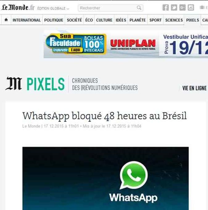 (foto: Le Monde/ Divulgação) (foto: Le Monde/ Divulgação)