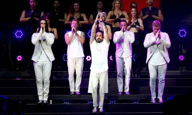 Backstreet Boys sairão em turnê com DNA pela Europa e pela América do Norte(foto: Rich Fury/Getty Images/AFP) Backstreet Boys sairão em turnê com DNA pela Europa e pela América do Norte(foto: Rich Fury/Getty Images/AFP)