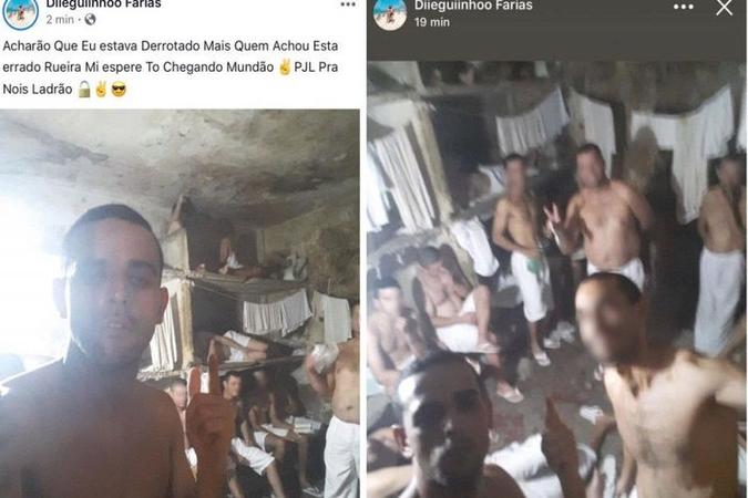 Na foto, Diego Alves Farias aparece em fotos dentro da Casa de Prisão Provisória (CPP) de Luziânia(foto: TV Anhanguera/Reprodução) Na foto, Diego Alves Farias aparece em fotos dentro da Casa de Prisão Provisória (CPP) de Luziânia(foto: TV Anhanguera/Reprodução)