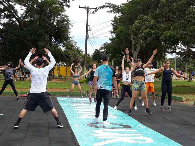 Aos domingos no parque há treinos gratuitos(foto: Carolina Militao/Esp. CB/D.A Press) Aos domingos no parque há treinos gratuitos(foto: Carolina Militao/Esp. CB/D.A Press)