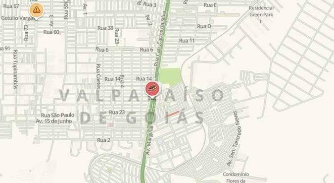 Atropelamento ocorreu em via próxima à BR-040. Resgate complicou trânsito até as 10h(foto: Reprodução/Waze) Atropelamento ocorreu em via próxima à BR-040. Resgate complicou trânsito até as 10h(foto: Reprodução/Waze)