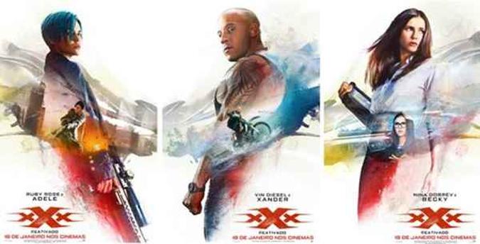 Os três astros de 'xXx: Reativado' confirmam presença na CCXP(foto: NB Press Comunicação/Divulgação) Os três astros de 'xXx: Reativado' confirmam presença na CCXP(foto: NB Press Comunicação/Divulgação)