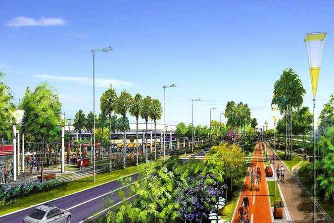 Projeto prevê comércios, praças e parques ao longo do trajeto (foto: Divulgação) Projeto prevê comércios, praças e parques ao longo do trajeto (foto: Divulgação)