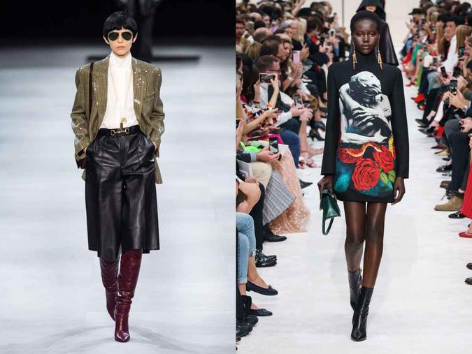A mulher que desfilou na Celine (esquerda) tinha caráter setentista: jovem, livre, elegante e contemporânea ao mesmo tempo. Por meio de jacquards romantizados, volumes espertos e peças desejáveis para usar dia e noite, a Valentino (direita) leva ao próximo inverno emoção e leveza.(foto: Isidore Montag e Alessandro Lucioni) A mulher que desfilou na Celine (esquerda) tinha caráter setentista: jovem, livre, elegante e contemporânea ao mesmo tempo. Por meio de jacquards romantizados, volumes espertos e peças desejáveis para usar dia e noite, a Valentino (direita) leva ao próximo inverno emoção e leveza.(foto: Isidore Montag e Alessandro Lucioni)