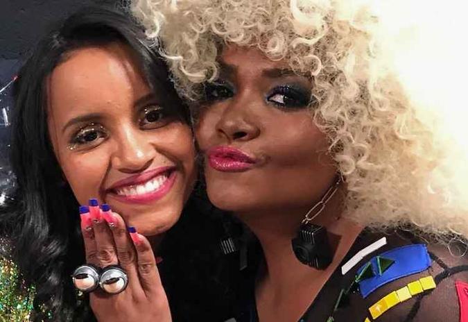 Gleici e Gaby Amarantos durante gravação do clipe 'Sou mais eu'(foto: Instagram/Reprodução) Gleici e Gaby Amarantos durante gravação do clipe 'Sou mais eu'(foto: Instagram/Reprodução)