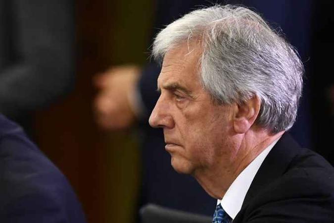 Tabaré Vázquez, presidente do Uruguai (foto: Evaristo SA/AFP) Tabaré Vázquez, presidente do Uruguai (foto: Evaristo SA/AFP)
