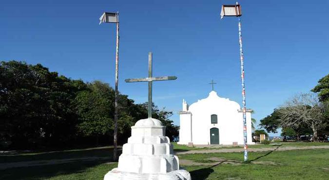 Igreja no Quadrado de Trancoso: ar pacato e religiosidade(foto: Jacqueline Saraiva/CB/DA Press) Igreja no Quadrado de Trancoso: ar pacato e religiosidade(foto: Jacqueline Saraiva/CB/DA Press)