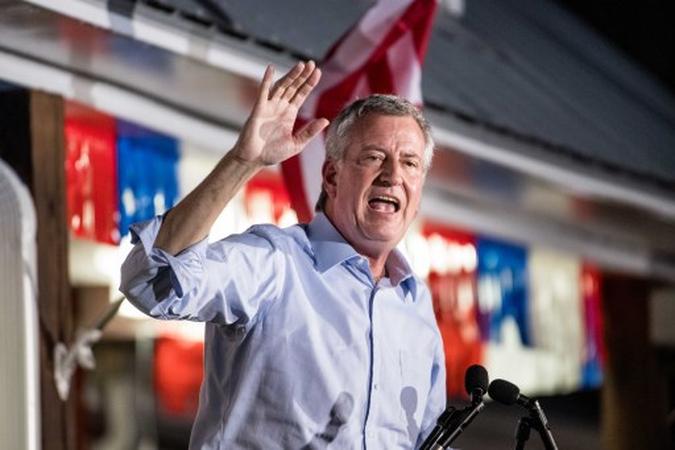 Prefeito de Nova York, , Bill de Blasio.(foto: Sean Rayford/AFP) Prefeito de Nova York, , Bill de Blasio.(foto: Sean Rayford/AFP)