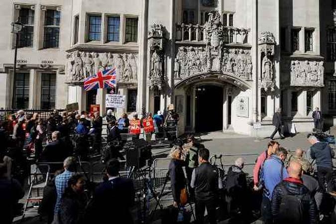 Sede da Suprema Corte, no centro de Londres.(foto: Tolga Akmen/AFP) Sede da Suprema Corte, no centro de Londres.(foto: Tolga Akmen/AFP)