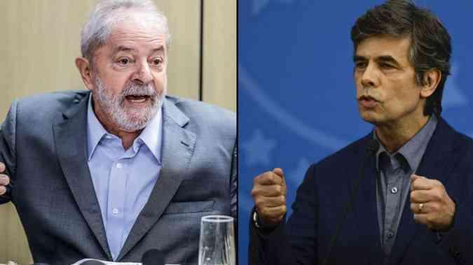 Lula e Teich protagonizaram uma discussão nesta terça pelo Twitter(foto: Ricardo Stuckert/Divulgação e Marcello Casal Jr./Agência Brasil)) Lula e Teich protagonizaram uma discussão nesta terça pelo Twitter(foto: Ricardo Stuckert/Divulgação e Marcello Casal Jr./Agência Brasil))
