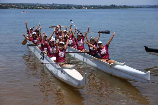 Remada Rosa promove corrida de canoagem (foto: Arquivo Pessoal) Remada Rosa promove corrida de canoagem (foto: Arquivo Pessoal)