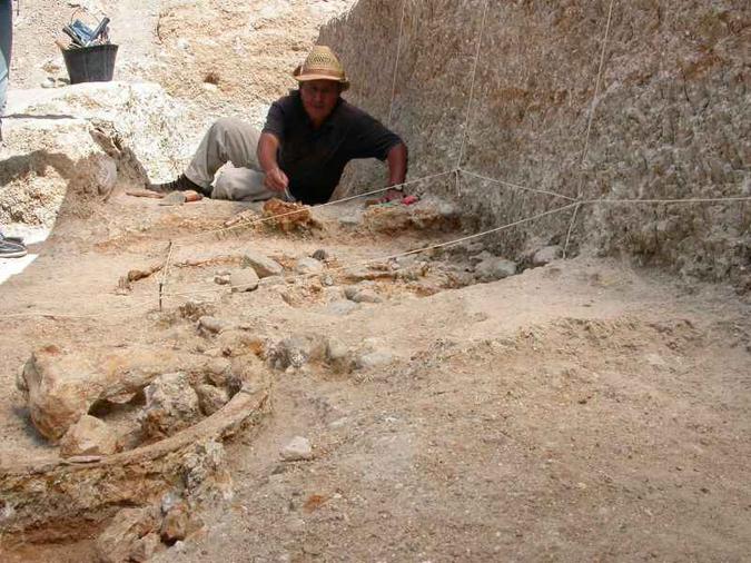 O sítio Ain Boucherit tem indícios de primeiras tecnologias usadas pelos hominídeos para se alimentar: ossos e pedras bem preservados(foto: Mohamed Sahnouni/Divulgação) O sítio Ain Boucherit tem indícios de primeiras tecnologias usadas pelos hominídeos para se alimentar: ossos e pedras bem preservados(foto: Mohamed Sahnouni/Divulgação)