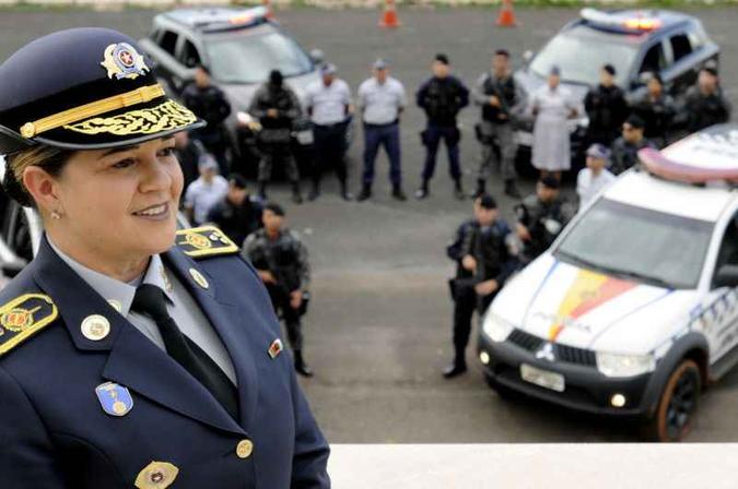 Quando a comandante da corporação Sheyla Sampaio entrou na PM, as mulheres só podiam chegar ao posto de capitão(foto: Carlos Vieira/CB/D.A Press) Quando a comandante da corporação Sheyla Sampaio entrou na PM, as mulheres só podiam chegar ao posto de capitão(foto: Carlos Vieira/CB/D.A Press)