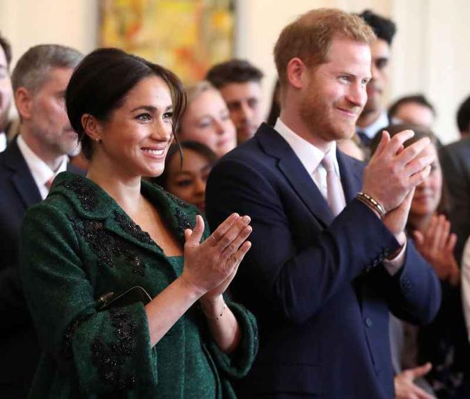 Harry e Meghan anunciaram que querem se afastar das obrigações da coroa britânica(foto: CHRIS JACKSON/AFP) Harry e Meghan anunciaram que querem se afastar das obrigações da coroa britânica(foto: CHRIS JACKSON/AFP)