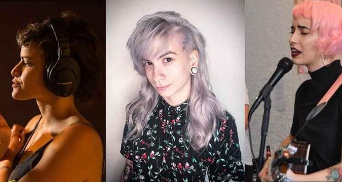 As cantoras Joana Bente, Adriah e Natália Carreira movimentam a cena autoral feminina(foto: Instagram/Reprodução) As cantoras Joana Bente, Adriah e Natália Carreira movimentam a cena autoral feminina(foto: Instagram/Reprodução)