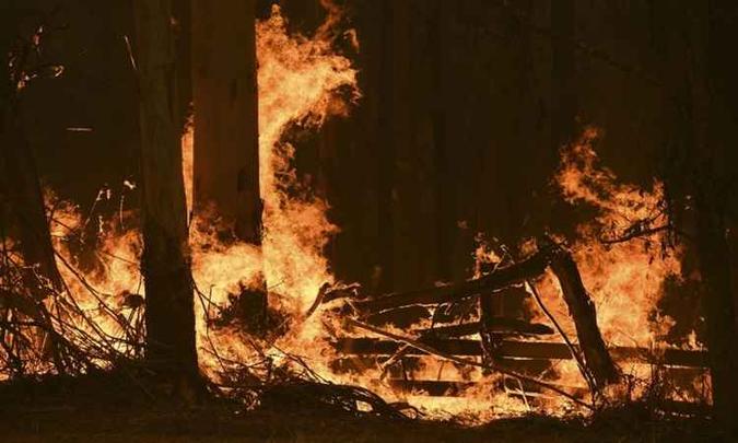 Homem de 51 anos é acusado de causar intencionalmente incêndio que devastou cidade na Austrália(foto: AFP/ William West) Homem de 51 anos é acusado de causar intencionalmente incêndio que devastou cidade na Austrália(foto: AFP/ William West)